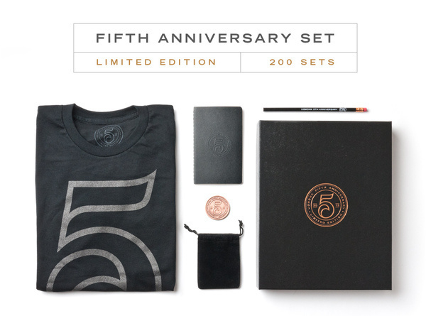 5TH ANNIVERSARY SET (LIMITED EDITION) | Ugmonk #limited #edition #apparel #branding #packaging #copper #tshirt #foil