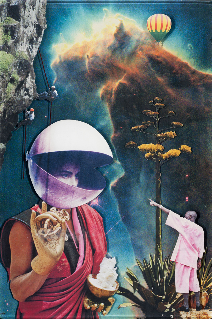 Sebastian Wahl The Seeker - 2011 12" x 18" Buy Print Collage in Resin