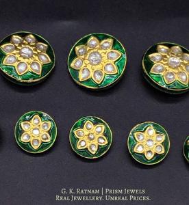 Sherwani Buttons - gold diamond polki kundan meena jadau jewellery