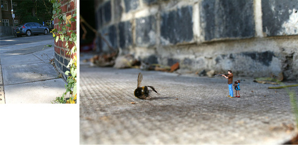 Slinkachu.com Little People a selection of street installations #urban #installation #environment #slinkachu #art #street #humor