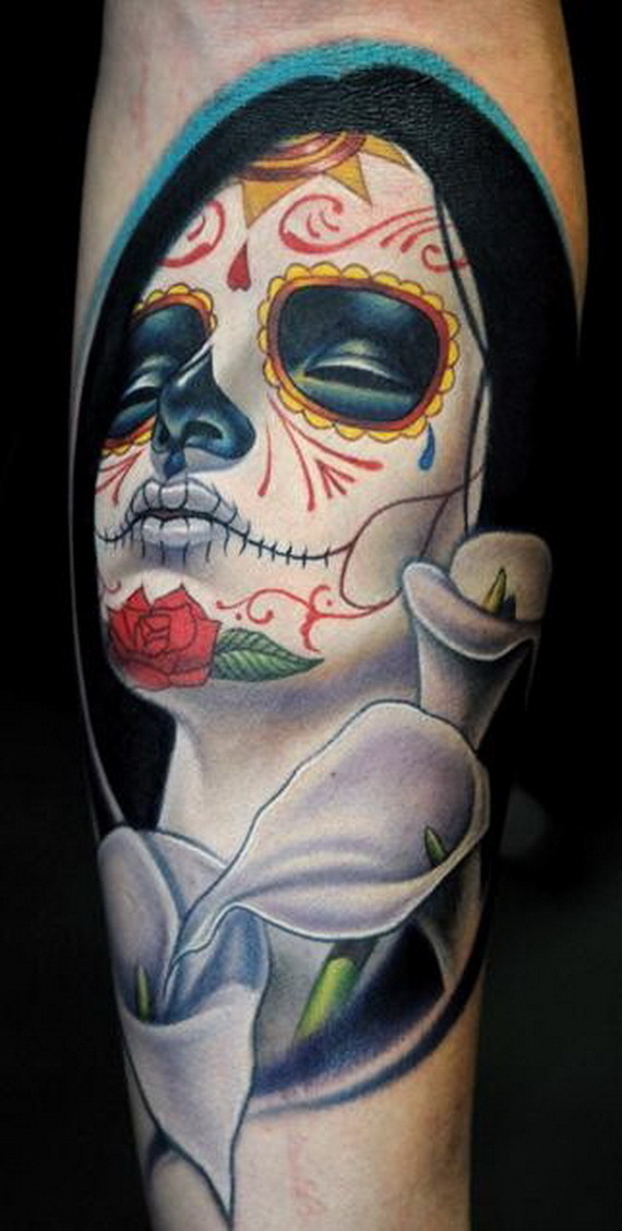 day_ of_ the_ dead_ tattoo__06 #of #body #the #tattoos #day #art #dead