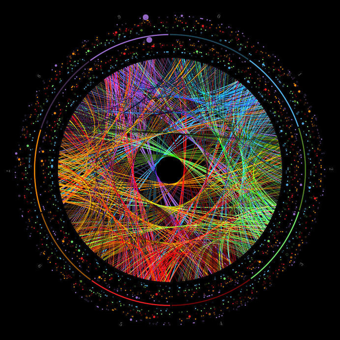 Pi Transition Paths Digital Art #pi #transition #digital #krzywinski #314 #art #paths #martin