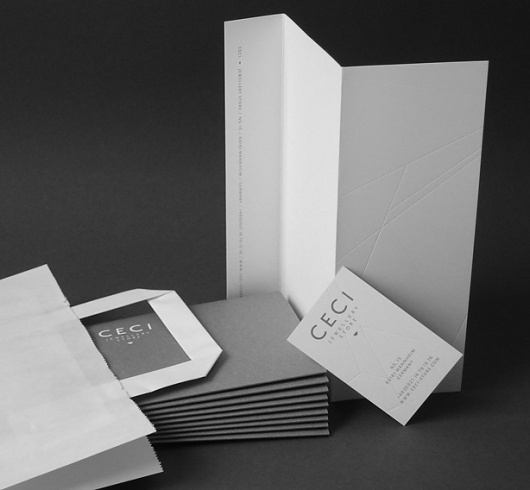 DEUTSCHE & JAPANER - Creative Studio - ceci #emboss #white #black #identity #logo #wax #grey