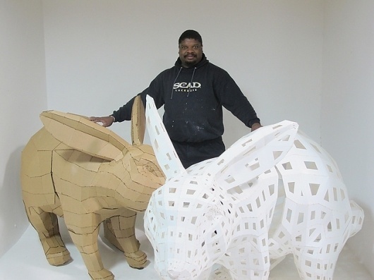 afsart:tessellated rabbit01,02 | Flickr - Photo Sharing! #rabbit #sculpture #fabrication #digital