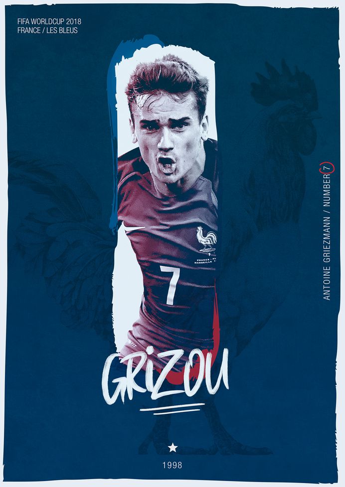 FIFA WORLDCUP 2018 on Behance / Soccer Poster / France / Antoine Griezmann