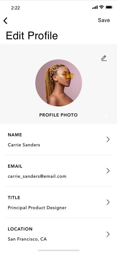 Profile Screens