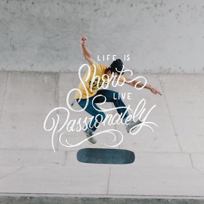 Life is Short. Live Passionately #lettering #typography #script #theboredkids #brushpen
