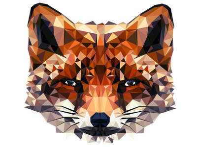 Fox #art #animal #color #triangle #fox #illustrator #colour #hope little #hopelittle #trox