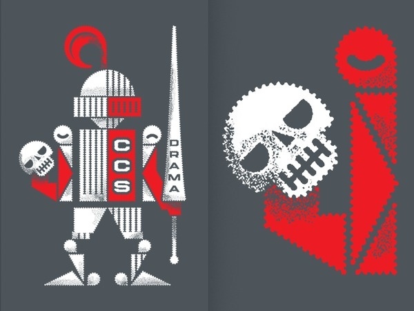 CCS Drama Knight, BNBehrens #drama #bnbehrens #illustration #skull #knight #club