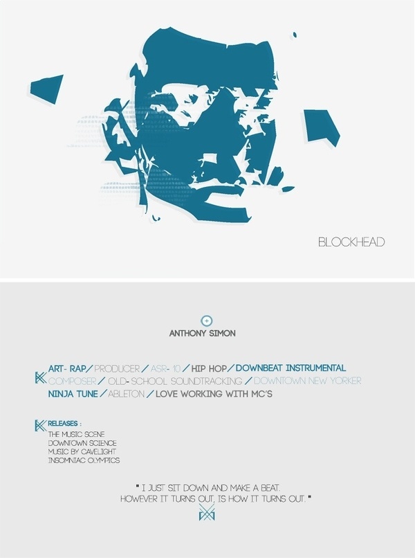 Pre-Printing on the Behance Network #music #illustration #blockhead #postcard