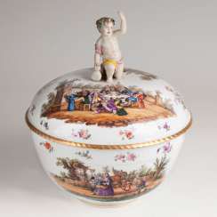 Berlin is magnificent terrine with fine genre painting by William Hogarth. #Sets #Teasets #Porcelainsets #Antiqueplates #Plates #Wallplates #Figures #Porcelainfigurines #porcelain