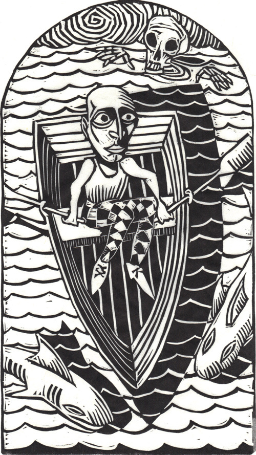 The Linocut Dance of Death - 50 Watts