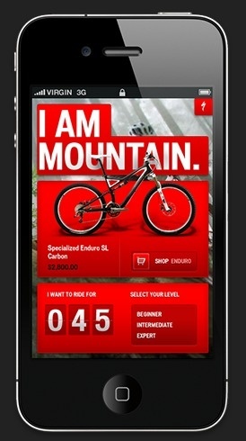 Specialized bikes iphone app design #iphone #app #web