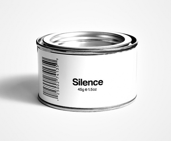 pod0037-can-of-silence.jpg 605×500 pixels #type #white #label #minimalist