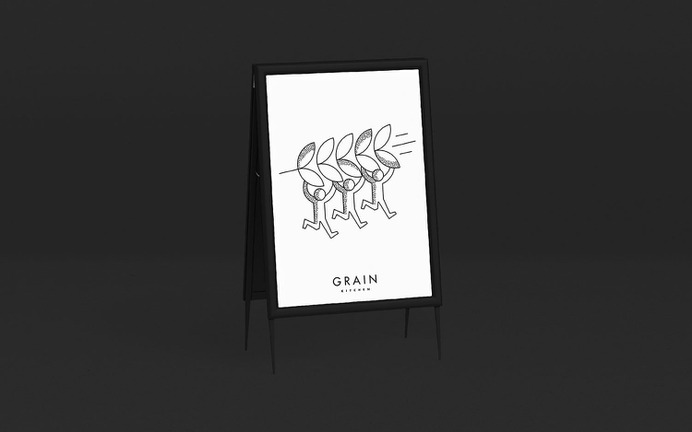 Grain Kitchen - Mindsparkle Mag Filip Pomykalo designed the Brand identity for Grain Kitchen, a small, independently-run casual restaurant in London with a focus on whole grains; their global-inspired menu comprises vibrant and healthful offerings, presented in the form of 'grain bowls'. #logo #packaging #identity #branding #design #color #photography #graphic #design #gallery #blog #project #mindsparkle #mag #beautiful #portfolio #designer