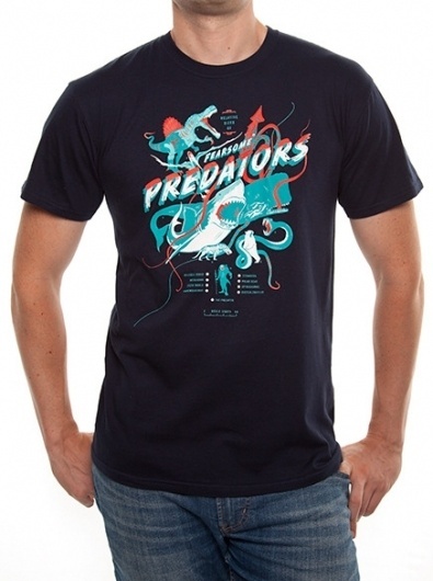 Pop Chart Lab — The Relative Sizes of Fearsome Predators #predators #pop #tshirt #labs #chart