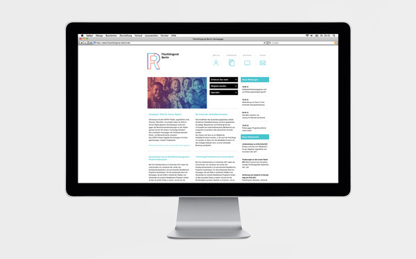 Screendesign der Flüchtlingsrat Webseite #logo #design #graphic #identity