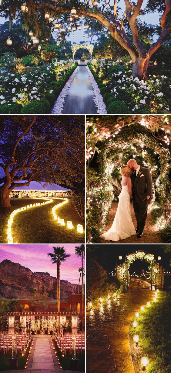 Making a Beautiful Entrance! 26 Creative Wedding Entrance Decor Ideas! Night time wedding entrance!