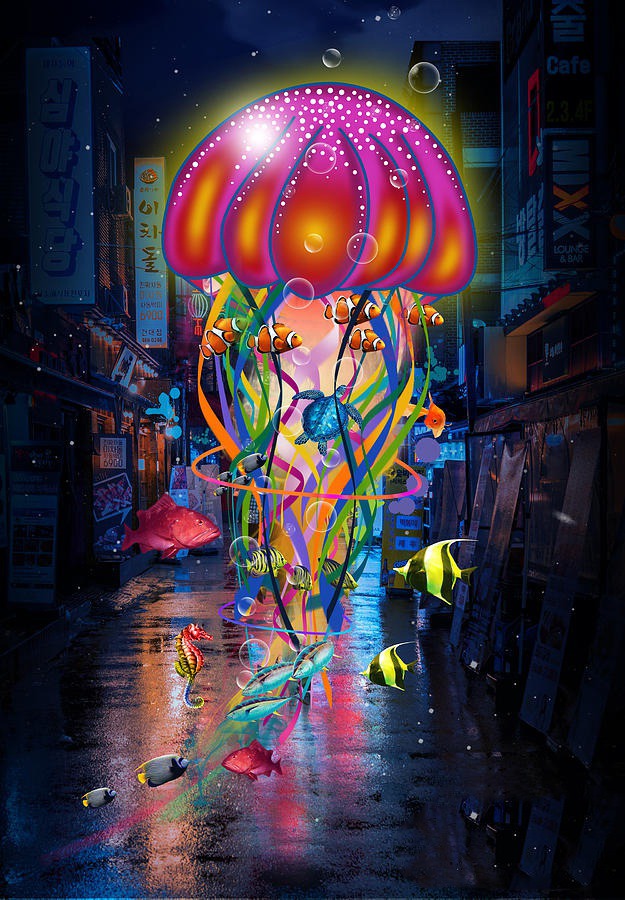 easy jellyfish painting & jellyfish paint by numbers #painting