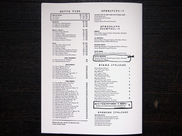 Sotto Christopher A. Ritter #futurism #menu #sotto