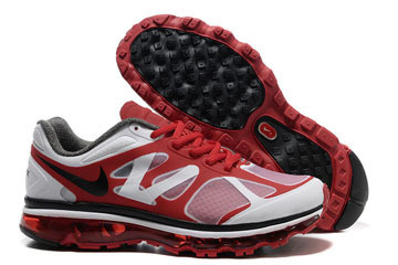 Nike Air Max 2012 University Red Black Metallic Silver-Mens #shoes
