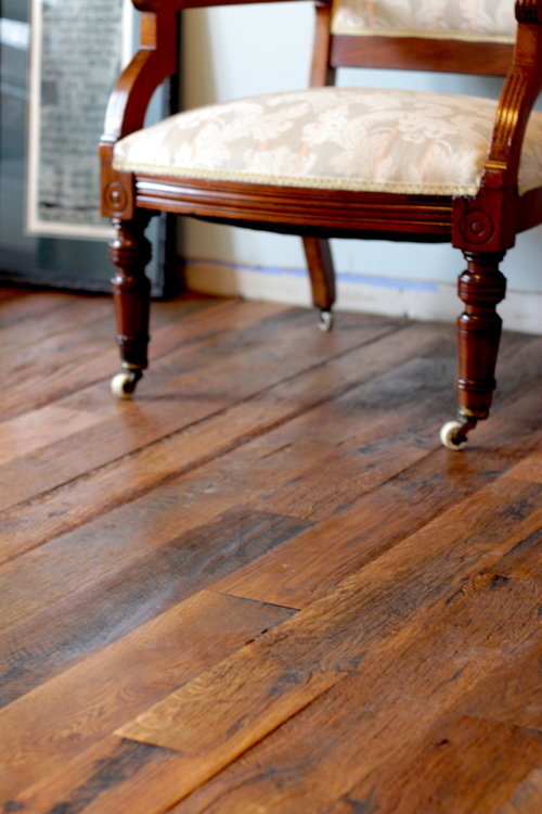 Old World Timber offers wirebrushed and skip planed flooring that creates rustic charm and warm aesthetic space.