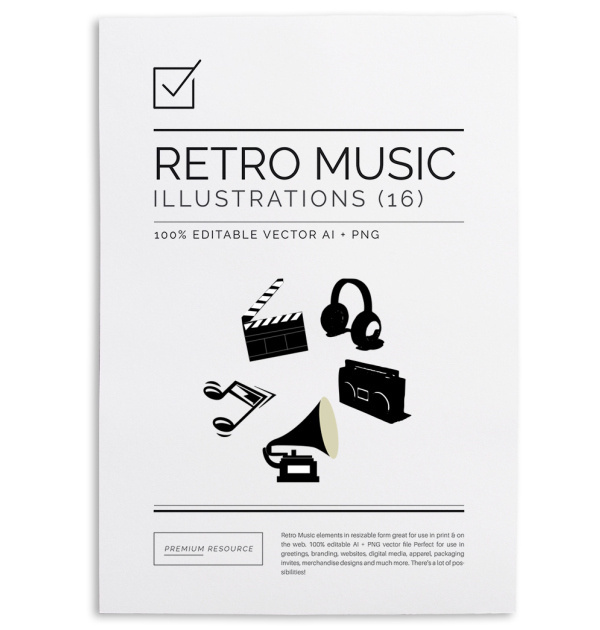 Retro music icons $4.00