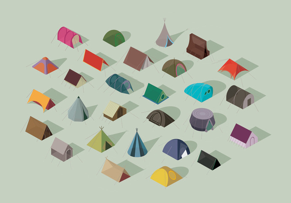 Tents, by Adam Simpson #inspiration #creative #tents #design #graphic #illustration