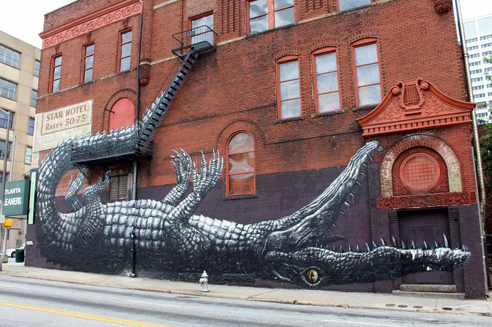 209 Mitchell Street SW Atlanta, by Belgian artist Roa in 2011.