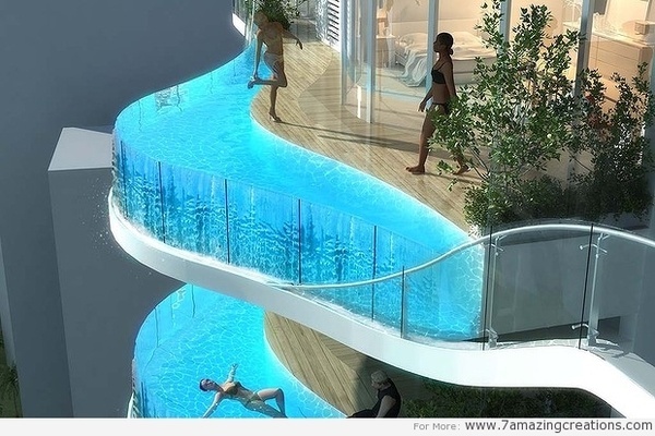Amazing Skyscraper Pool #pool #swimming #architecture