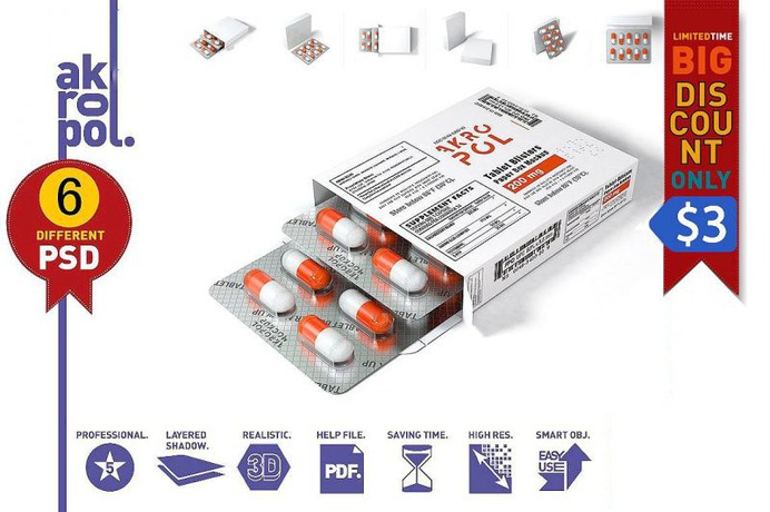 Tablets Box Mockup PSD
