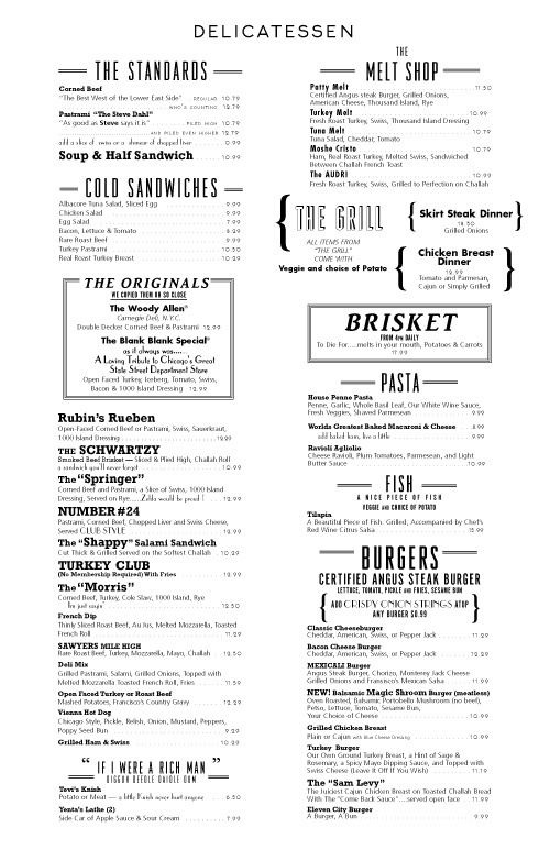 Art of the Menu: Eleven City Diner #menu #typography