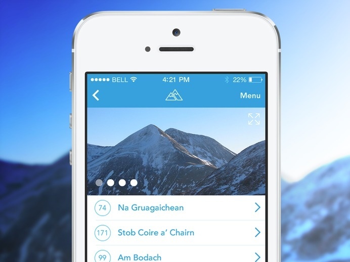 Scottish Hillwalking App Preview #mountain #climbing #ios7 #iphone #app #hillwalking
