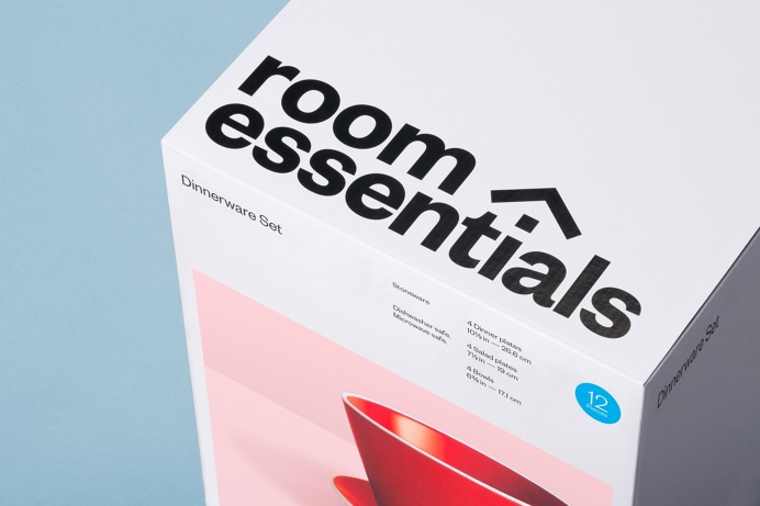 Room essentials furniture colorful branding identity collins new york mindsparkle mag packaging colorful yellow green orange red