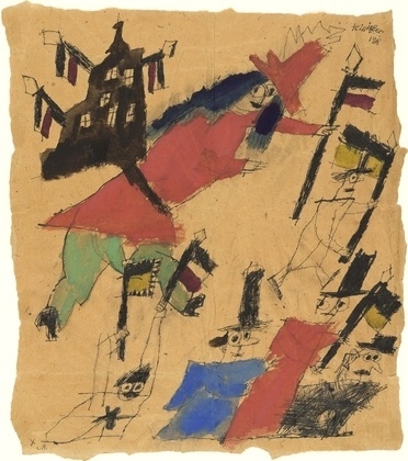 MoMA | The Collection | Lyonel Feininger. Euphoric Victory (Siegesrausch). (1918) #illustration #drawing #art