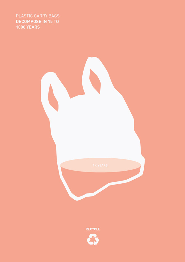 Recycling #recycle #pink #sarita #design #graphic #world #saritawalsh #minimal #poster #recycling #change #bag #plastic #colour #walsh