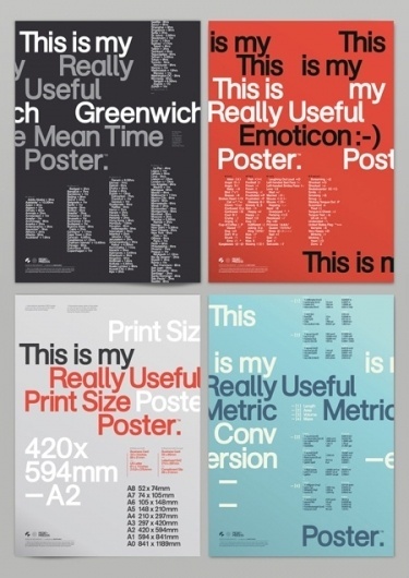 Really Useful Posters | AisleOne #print #design #graphic #minimal #poster