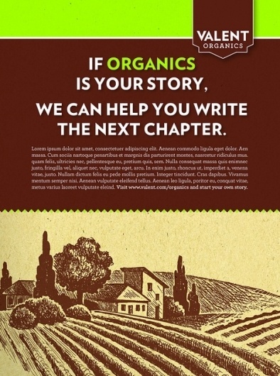 Valent Organics Single Page Print Ad | Flickr - Photo Sharing! #design #advertising #art #layout #organic #agriculture