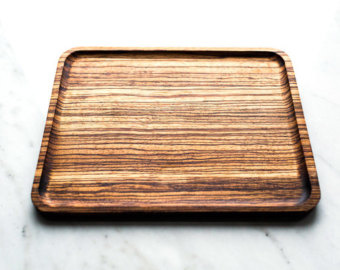 Zebrawood Catchall Valet Tray #wood #catchall #valettray