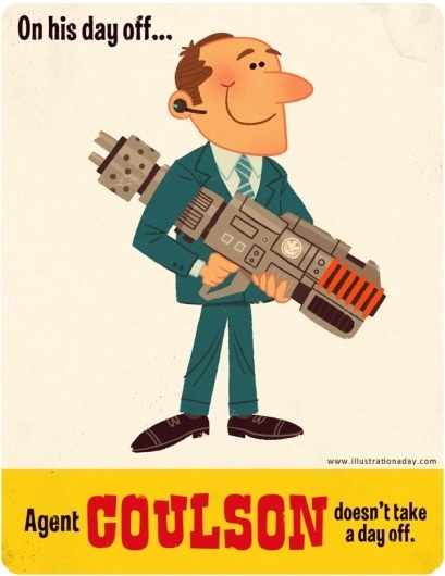 Dribbble - Agent-Coulson.png by Matt Kaufenberg #kaufenberg #matt #avengers #illustration #coulson