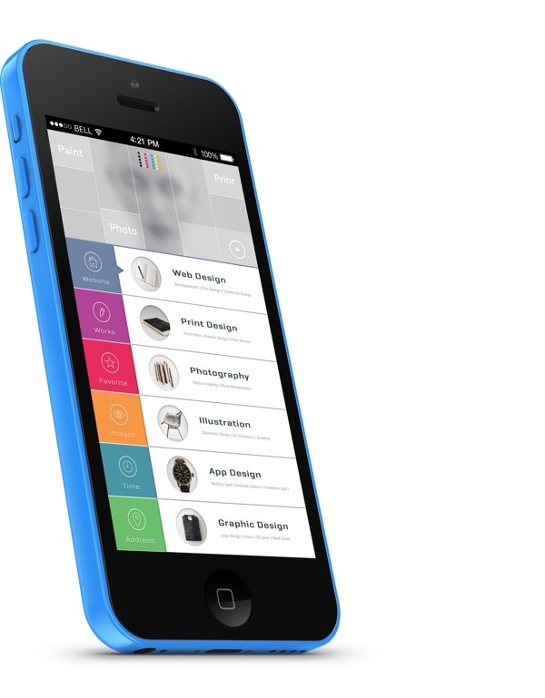 Portfolio UI on Behance #coler #design #ui #iphone #app