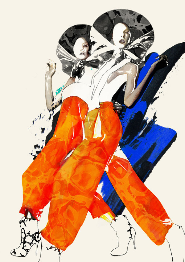 'OVEREXPOSED' Illustrations 2012 on Behance #fashion #illustration