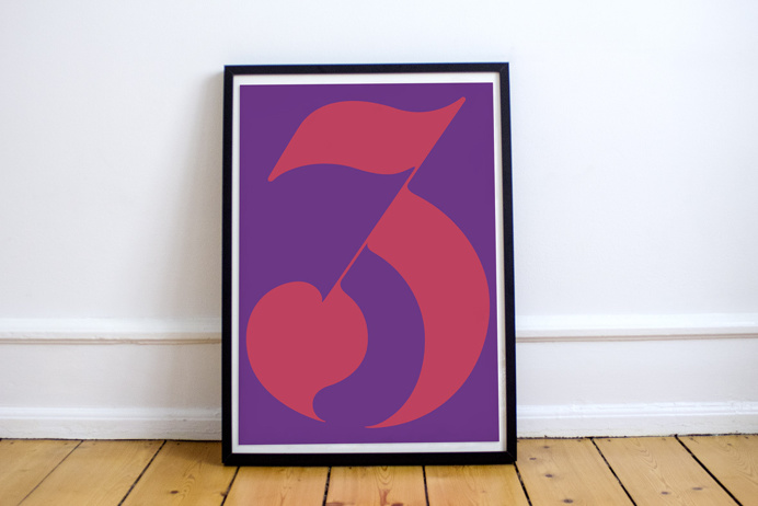 "Three", 2015, Hand lettering, 100*70 cm