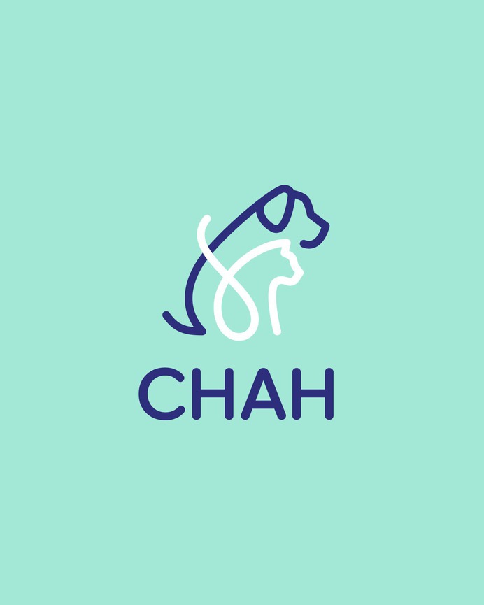 CHAH - Animal Hospital Logo (I instantly thought of pet medical vibes when I saw these colors and turns out it's an animal hospital)