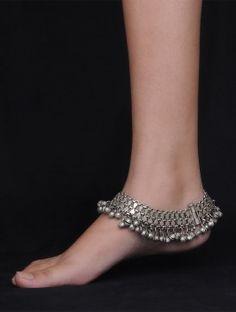 Gypsy Silver Anklet,anklet,anklet designs,gypsy anklet,Gypsy Silver Anklets,latest anklet designs,latest payal designs,payal,payal design,Rajasthani Payal,silver anklet,silver payal design