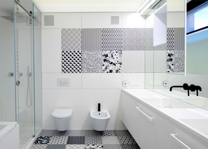 House in Black and White by Radina Gesheva - #architecture, #house, #home, #decor, #interior, #homedecor, #bathroom