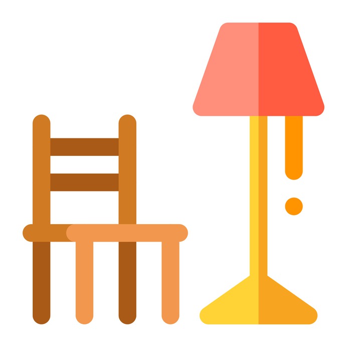 See more icon inspiration related to chair, livingroom, armchair, furniture and household, comfortable, seat, lamp, illumination and light on Flaticon.