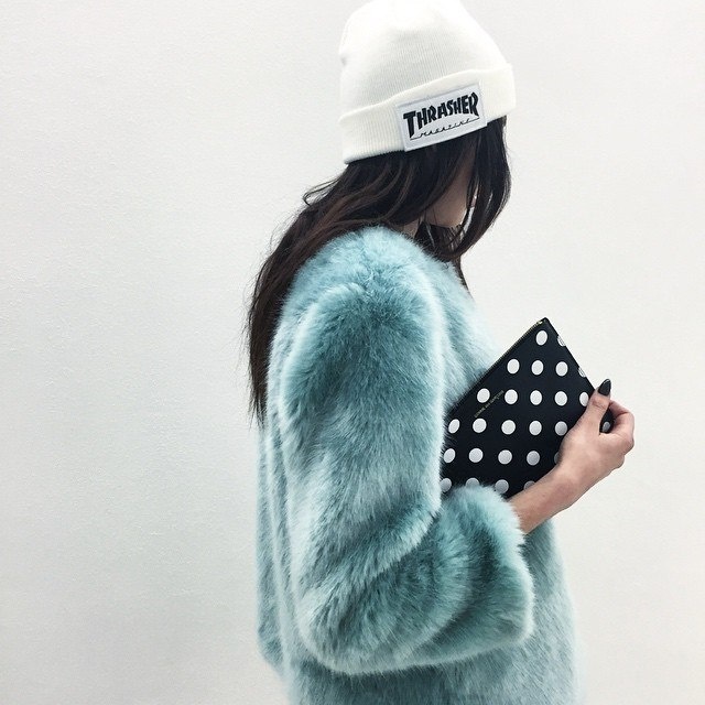 fashion, women, fur, thrasher