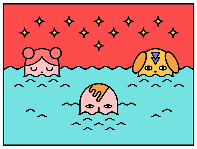 Hondo Estudio minimal flat colorful illustration Camilla Zamora Santiago Chile mindsparkle mag