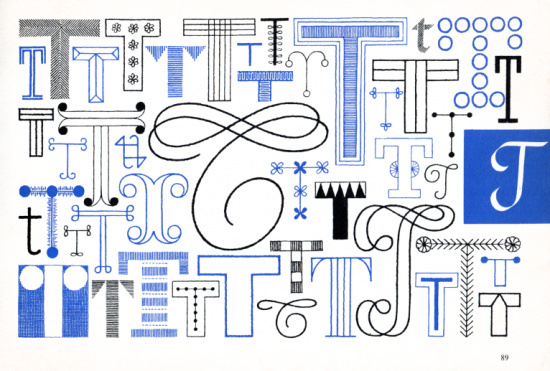 T, Embroidery Letterforms, Present and Correct